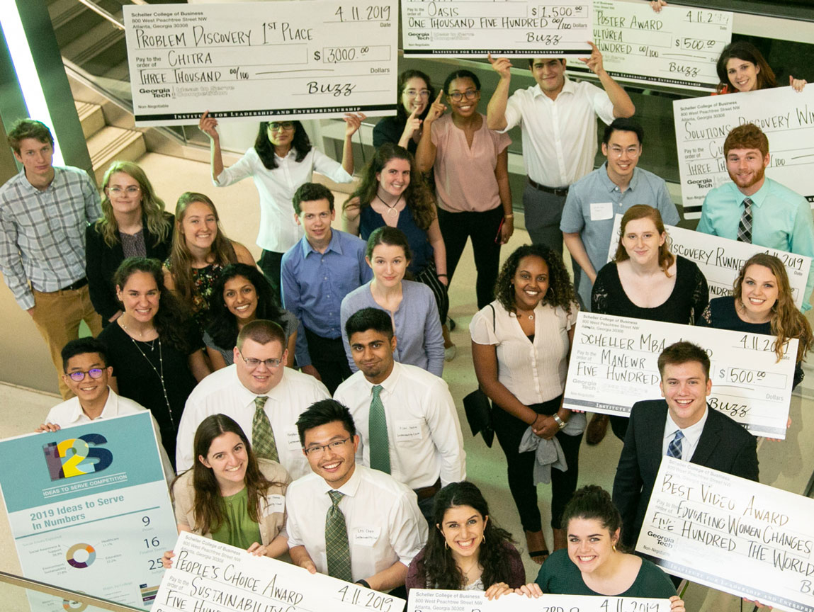 Group photo of award recipients from the 2019 Ideas to Serve competition.