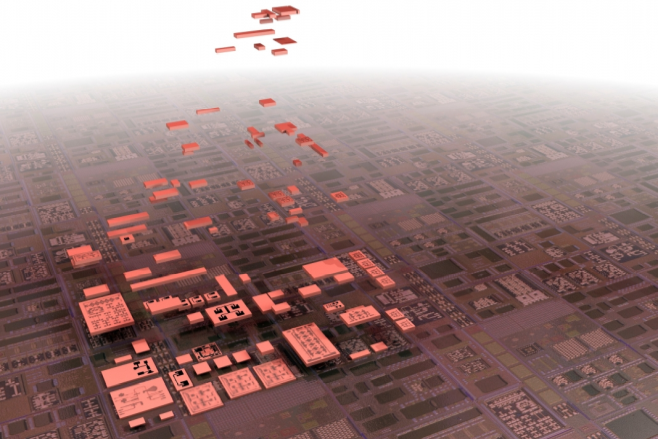 Graphic of ICs and Wafer