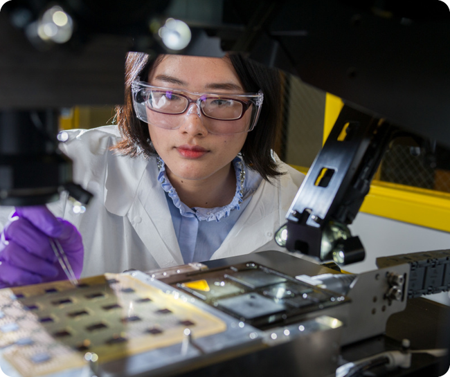 Georgia Tech researcher in a lab.