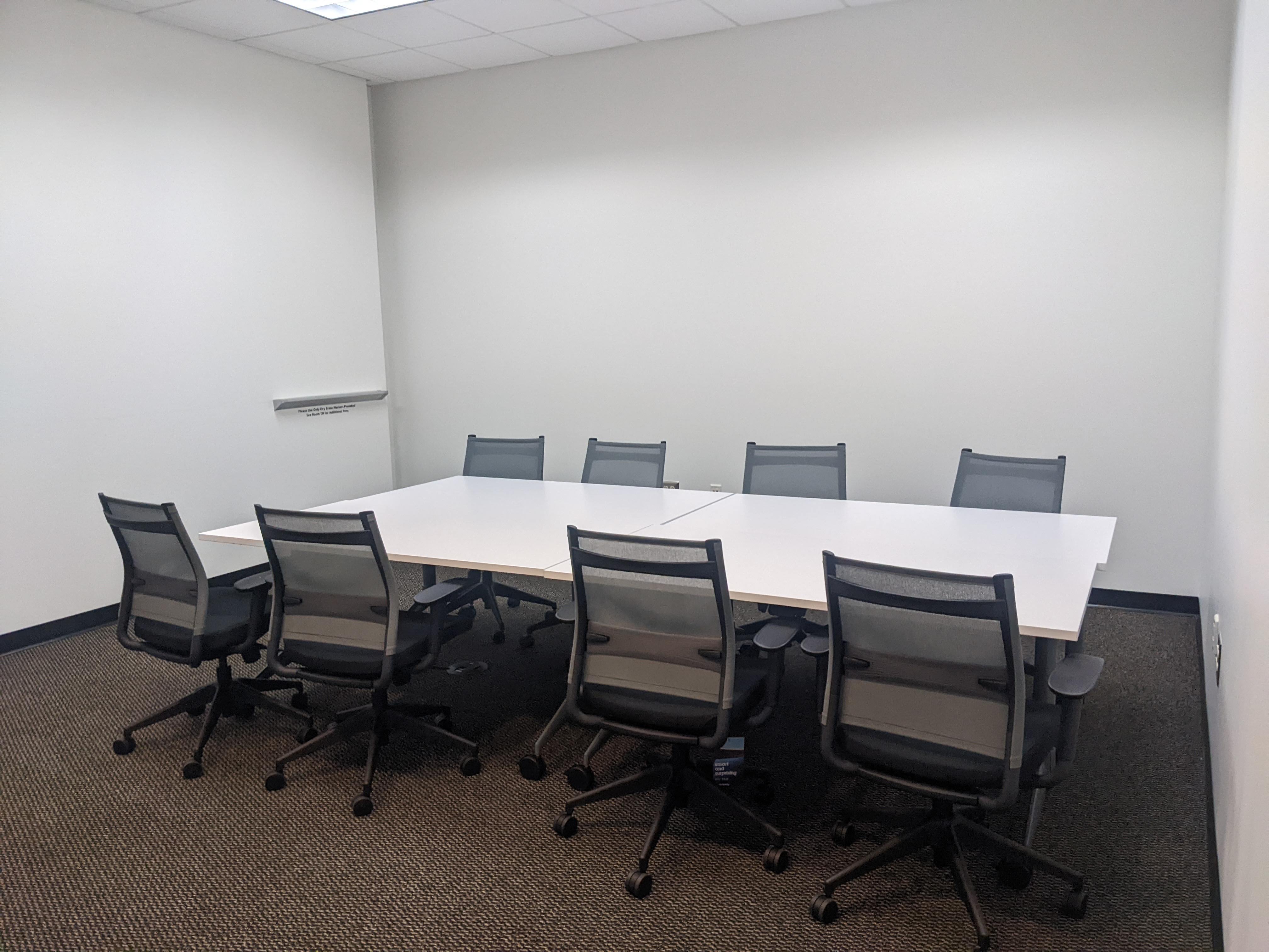 Conference table seating eight