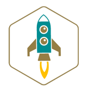 icon polygon rocket