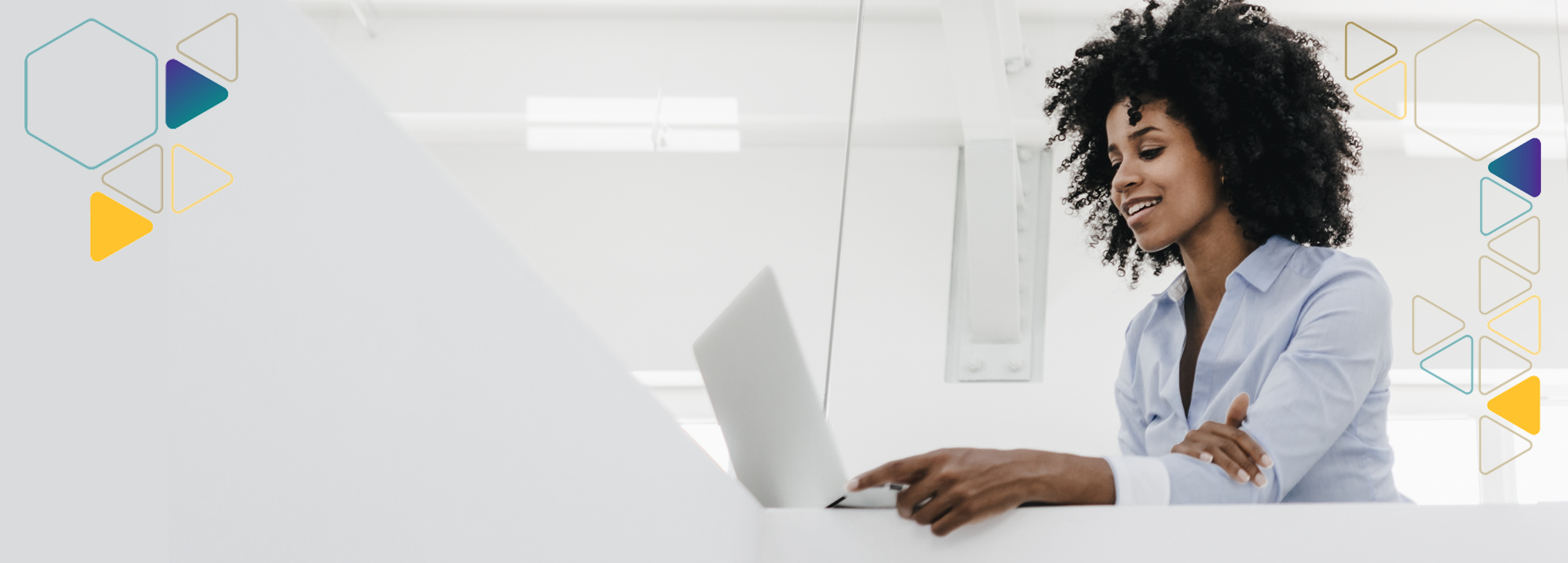 Marketing image: person signing up for research newsletter