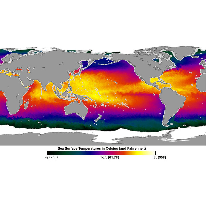 Multi-color global heat map from NASA.