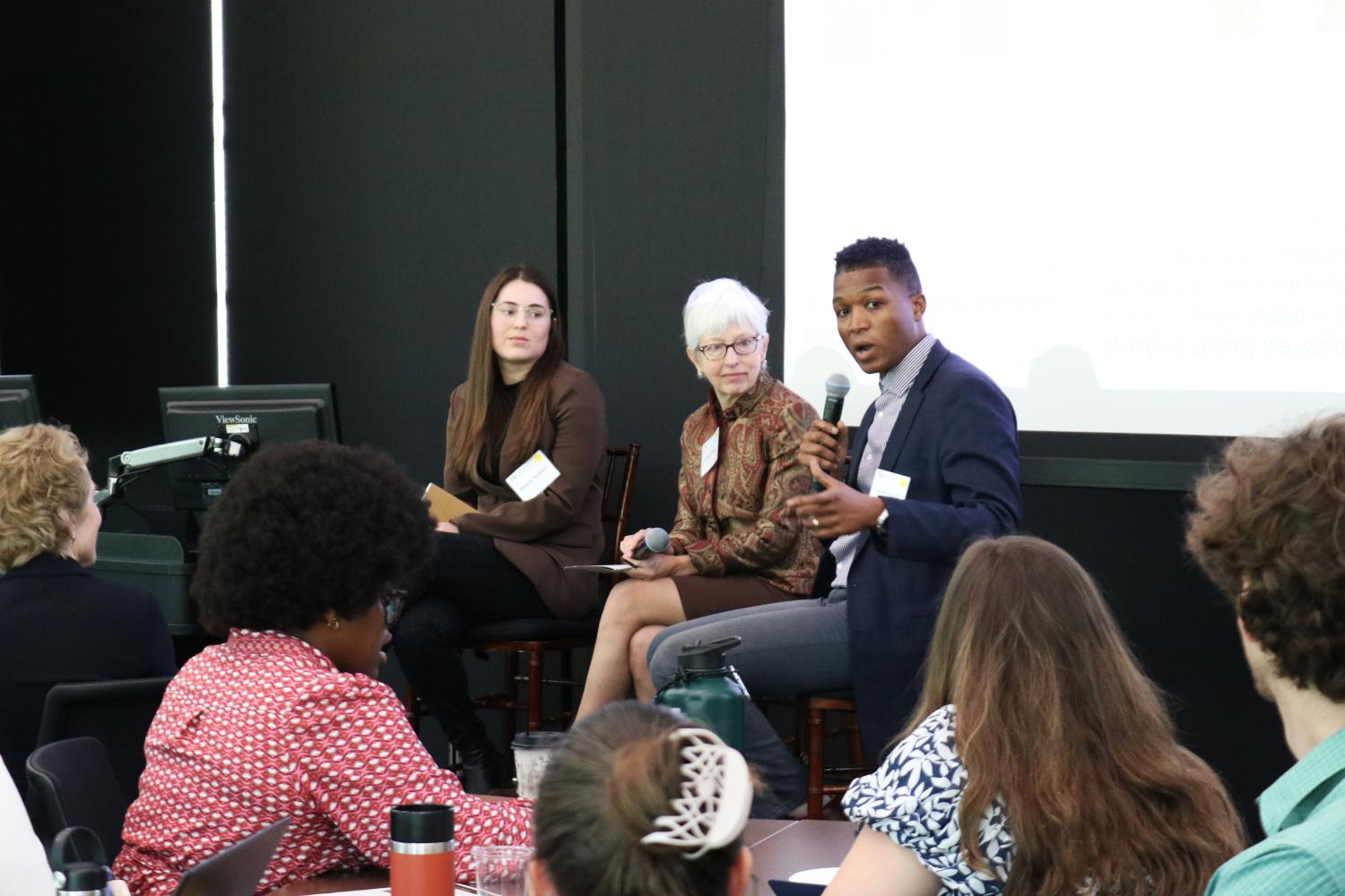 Frontiers in Science Policy Discussion Panelists: Michelle Midanier, Valerie Thomas and Joe F. Bozeman III