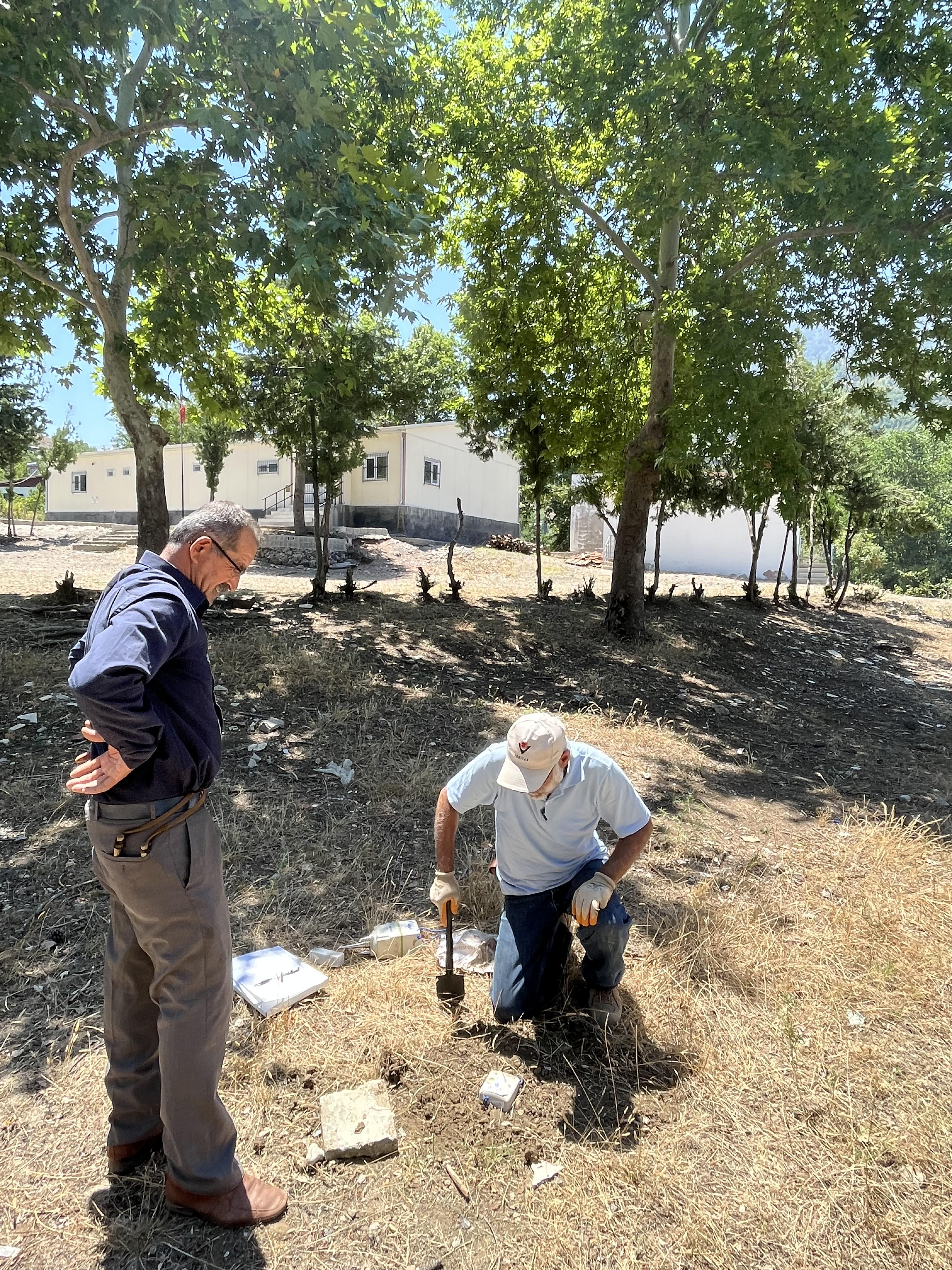 A nodal seismic station deployed by a TUBITAK scientist in Southern Turkey