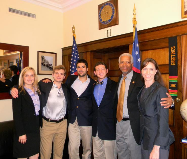 Kim Cobb&#039;s Carbon Reduction Challenge Students Meet Representative Hank Johnson