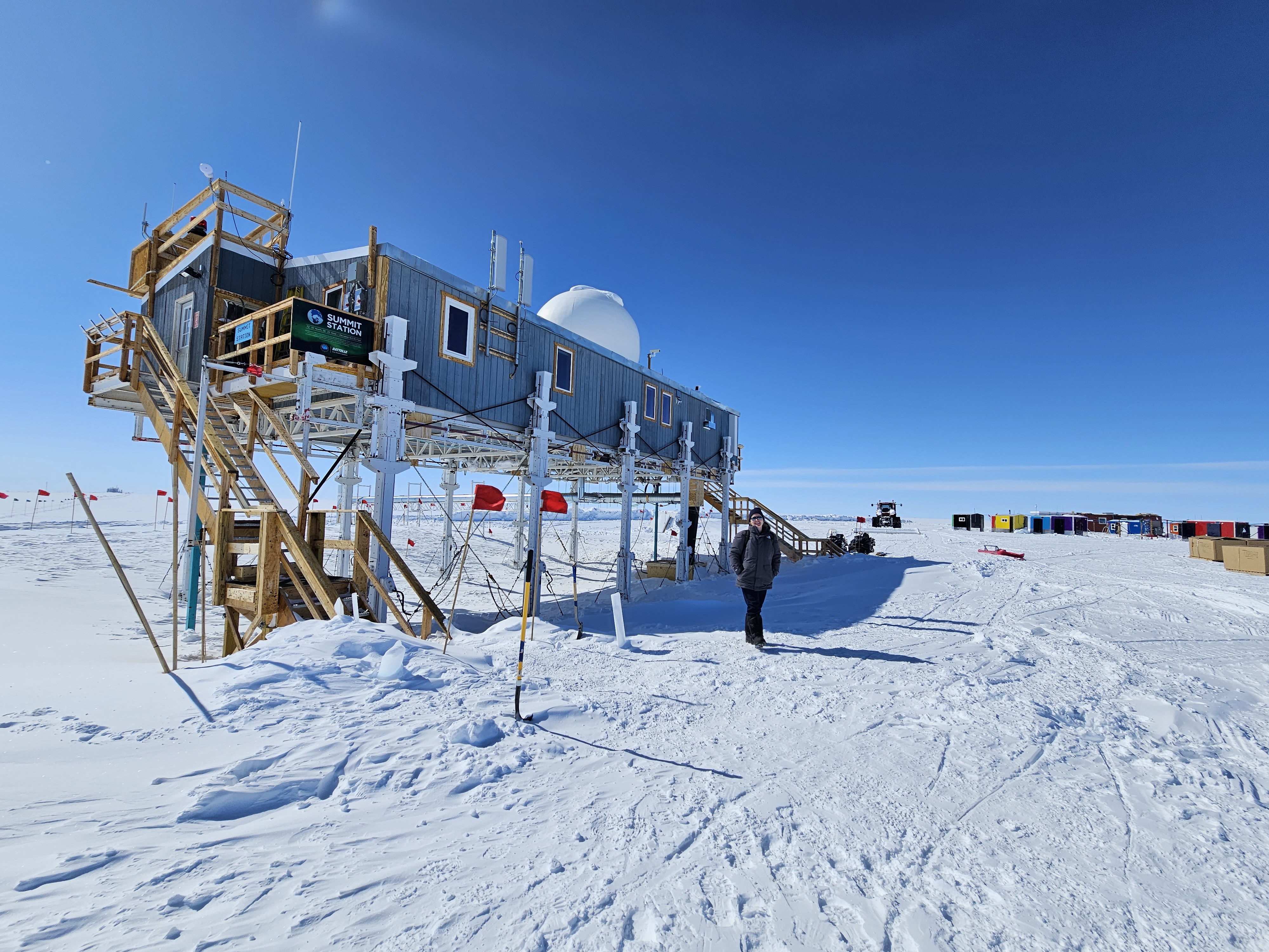 Moore at the research station in Greenland.