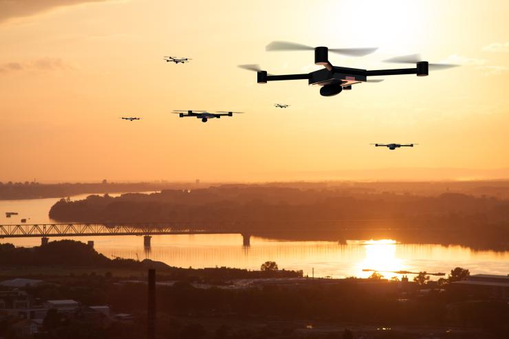 <p>GTRI's PNT Chain technique is designed to help UAVs navigate should GPS services be interrupted. (Credit: iStock.com/aerogondo)</p>