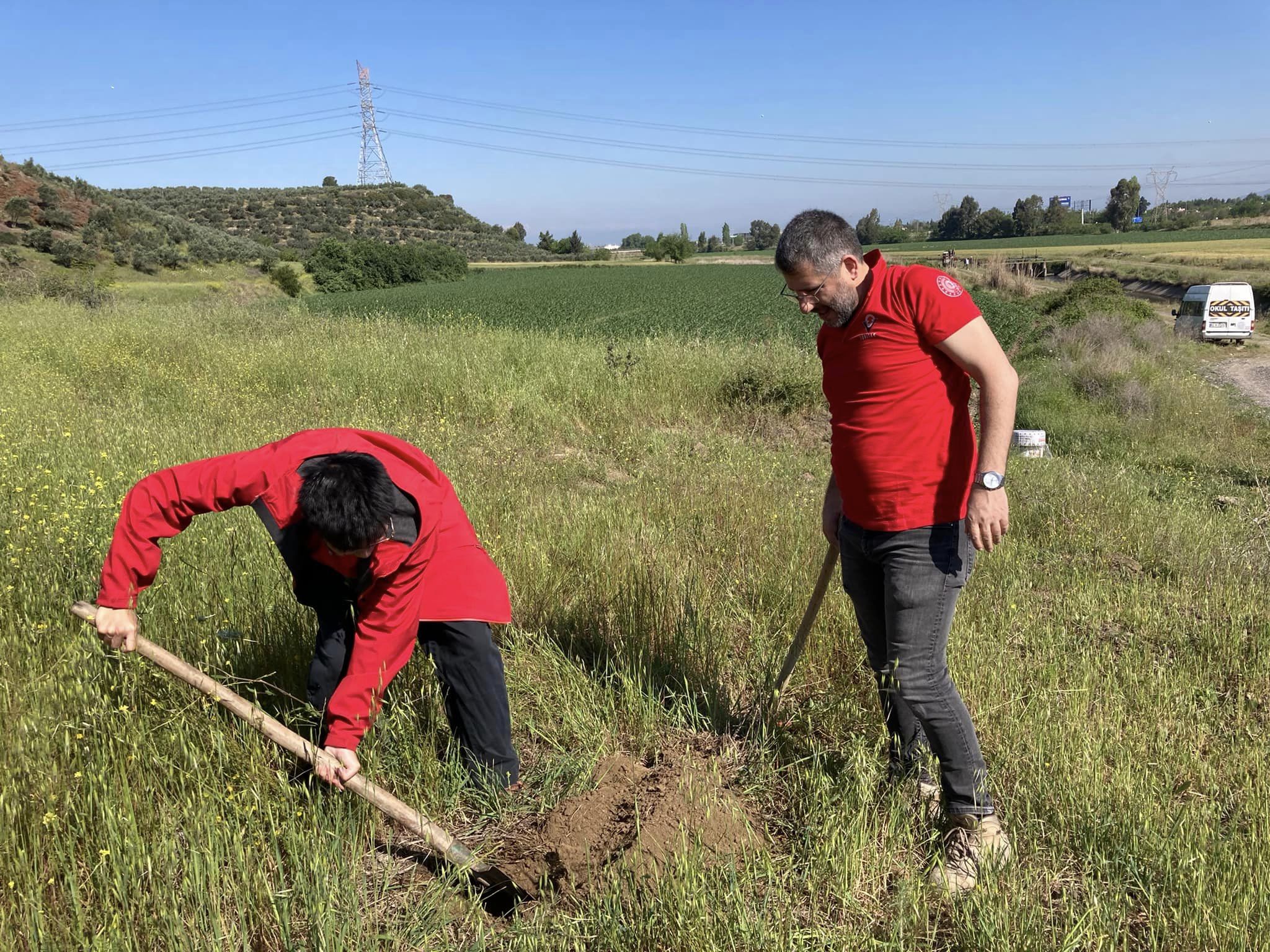 Members of the team in the field in Turkey