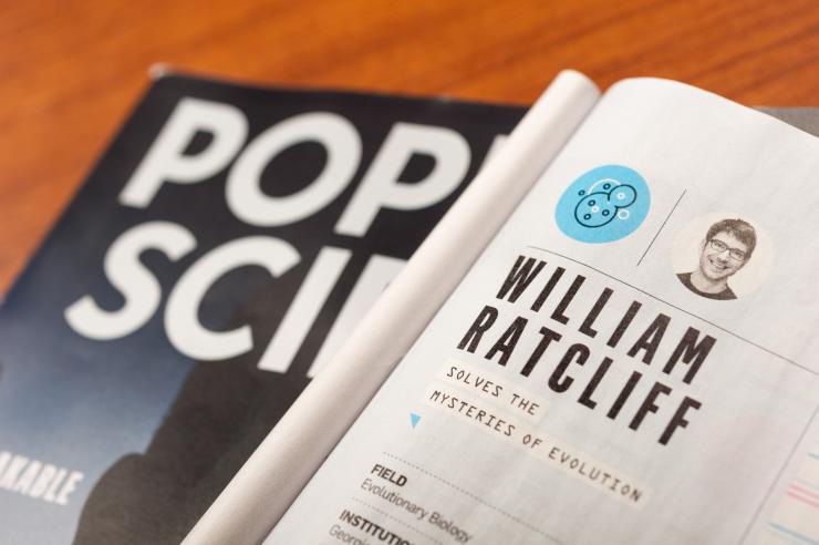 <p>William Ratcliff is enjoying a moment in the spotlight, after the magazine <em>Popular Science</em> put him on its 2016 roster of up-and-coming researchers, "The Brilliant 10," for his work illuminating a mystery of evolution.</p><p><em>Credit: Rob Felt</em></p>