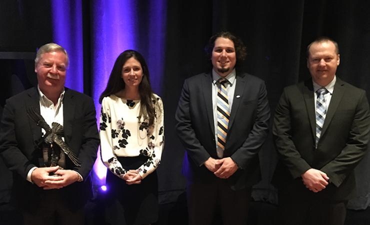 <p>Domtar’s PaperCon award winners: (from left) John D. Williams, Kerry Brown, Michael J. Subilia II, and Greg Linscott.</p>