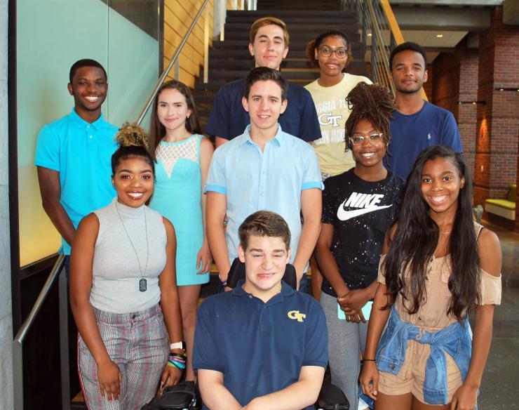 <p>Introducing the first cohort of ESTEEMED scholars.</p>

<p>Front row (L-R): Alexandria Neal, Trey Quinn, and Zaria Hardnett. Middle row (L-R): Clinton Smith, Rhiannon Wackes Meléndez, Giancarlo Riccobono, and Kaiya Mitchell. Back row (L-R): Thiago Esslinger, Cayla Jones, and Nathan Haileyesus.</p>