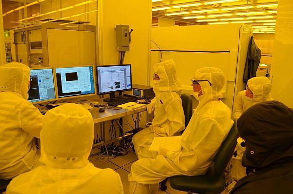 <p>GT Researchers training on the Elionix E-Beam System in the IEN cleanroom, Marcus Nanotechnology Building, Atlanta Campus.</p>