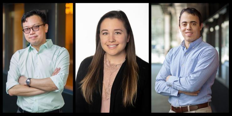 The Sanguina leadership team is (left to right) Wilbur Lam, Erika Tyburski, and Rob Mannino.