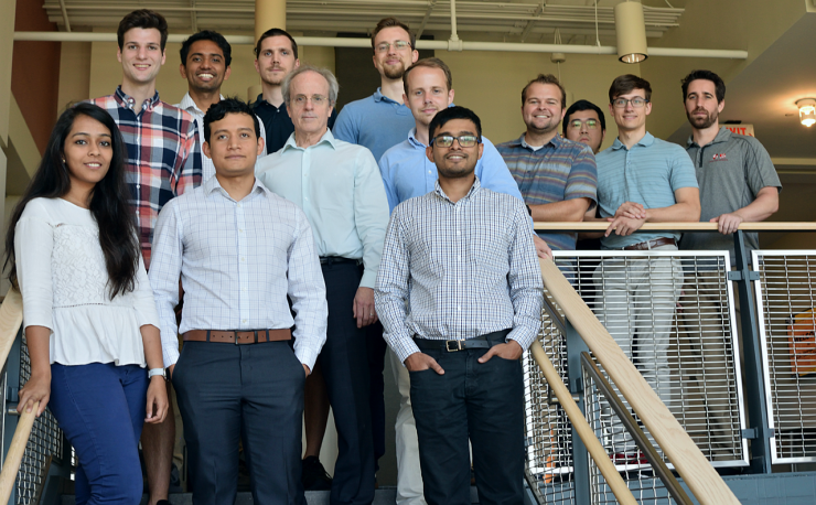 <p>Stephen Ralph (GT ECE) and his 2020 lab cohor in the TSRB Building</p>