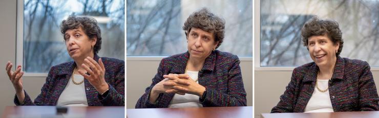 <p>Anne Clark in a conference room at GTRI. Photos by Christopher Moore.</p>