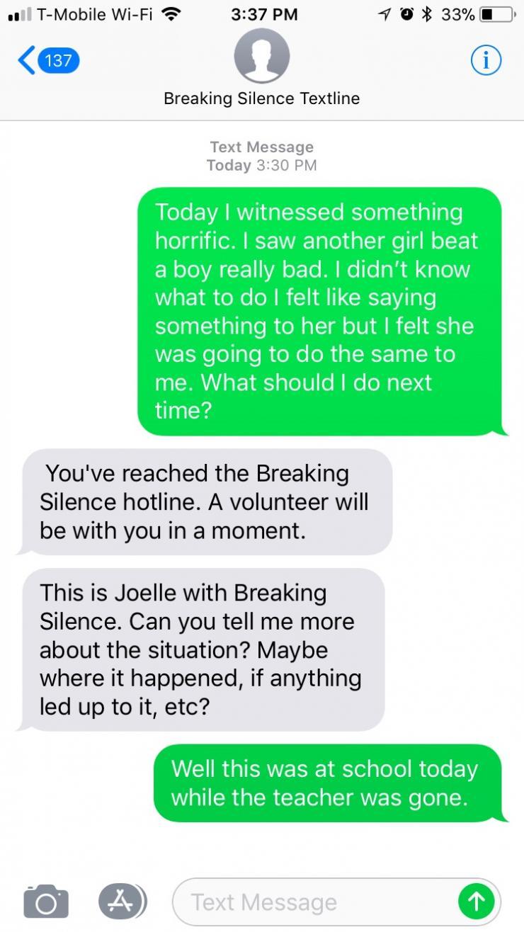 <p>Breaking Silence text line</p>