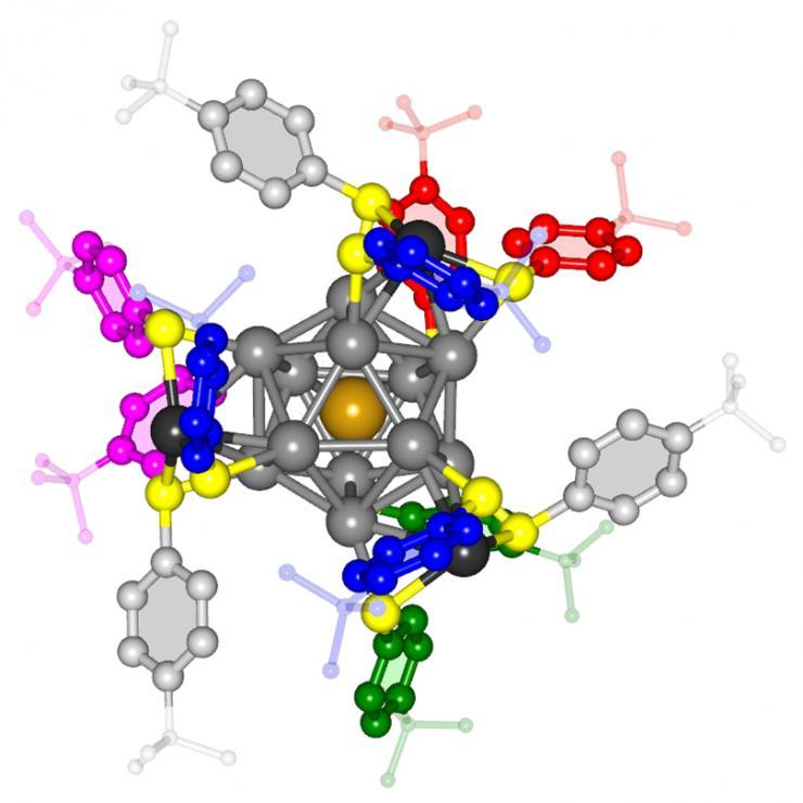 Structure organic thiol-capped AuAg16(SR)12 cluster