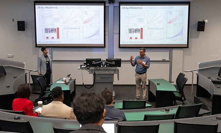 Carnegie Mellon's Carmel Majidi presents at Materials for Biomedical Systems Day