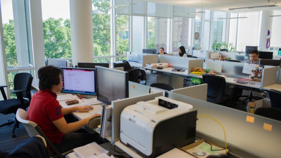 People in an office setting