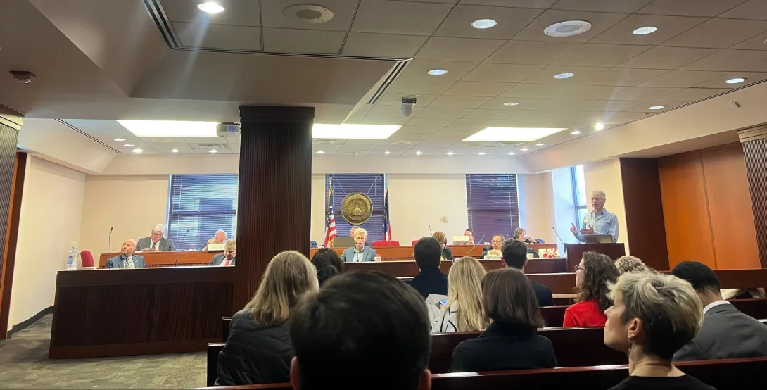 Pascal speaking during Georgia Legislator AI Workshop