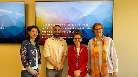 Tucker von Holten, Britta Kallin, and others at the April 2024 Education in the Age of AI Symposium